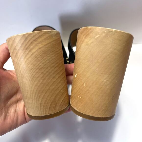 VERONICA BEARD NWOT Hannalee Suede Clog Platform Sandals in Black Size 8 - Picture 11 of 14